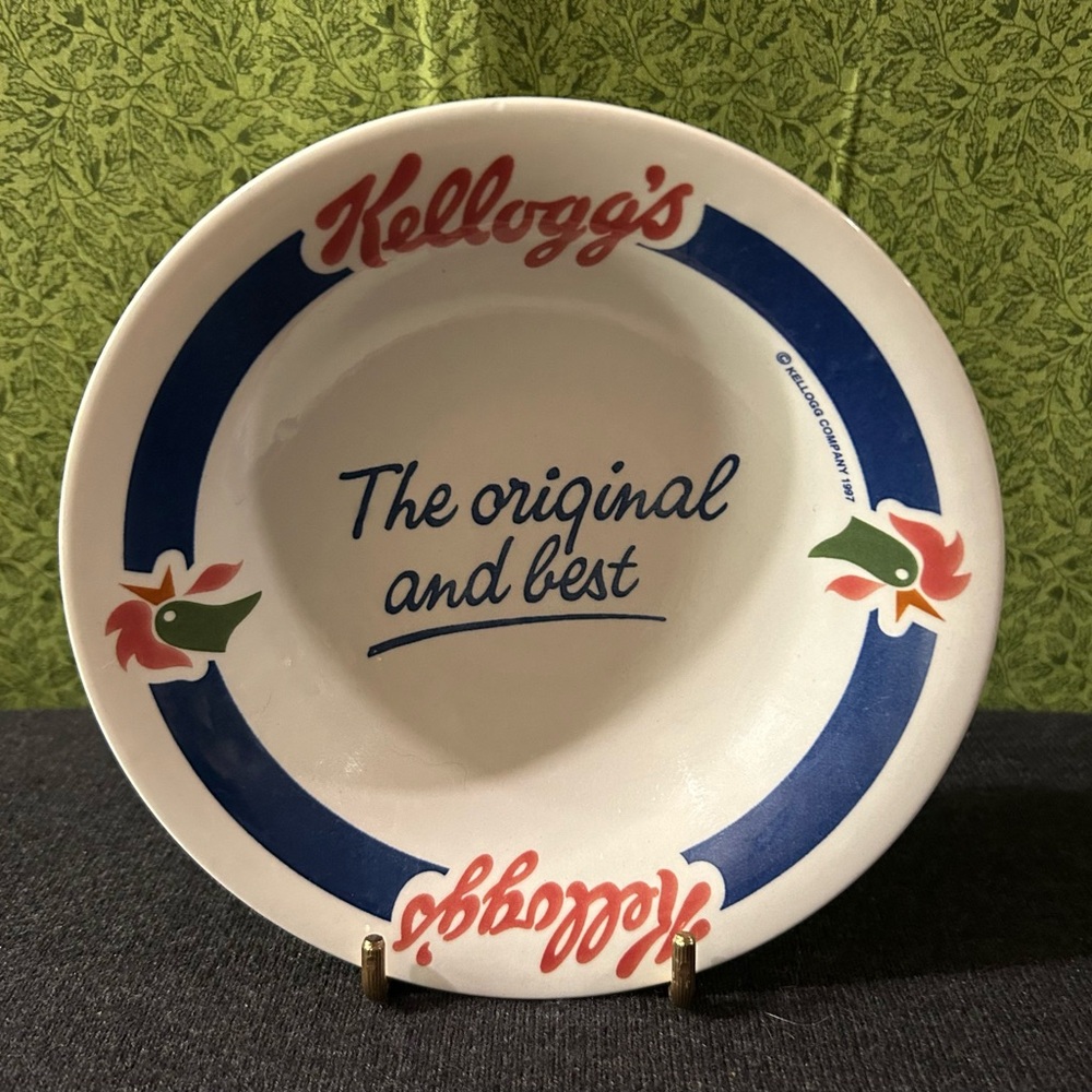 Vintage Kellogs Cornflakes Advertising Cereal Bowl 1997